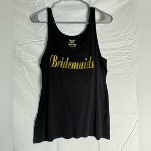 Black Bridesmaid tank top xxl